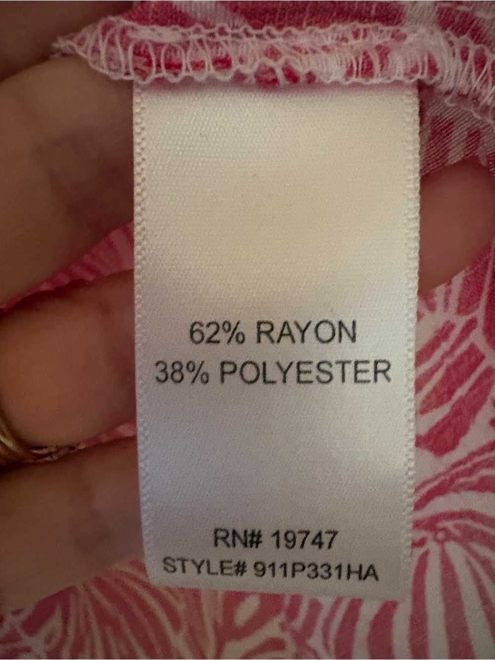 Counterparts Pink and White Leaf Tie-Front Flutter Sleeve Blouse - Picture 8 of 12